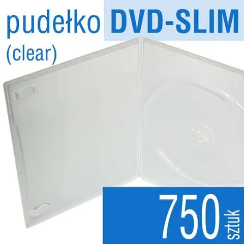 Pudełko DVD-SLIM clear - pakiet 750 szt.
