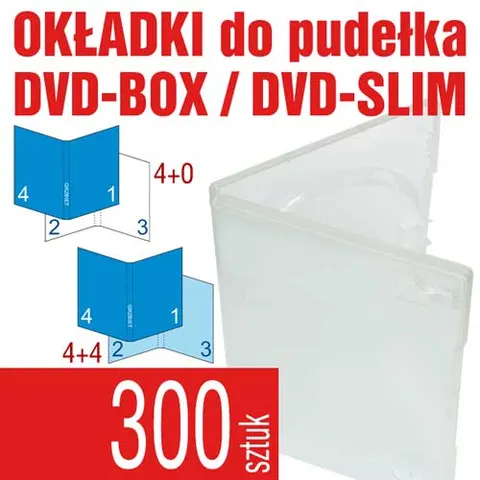 Druk okładek do pudełek DVD - pakiet 300 szt.