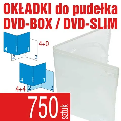 Druk okładek do pudełek DVD - pakiet 750 szt.