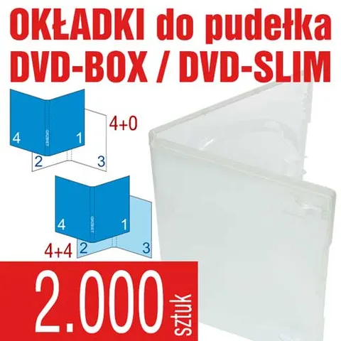 Druk okładek do pudełek DVD - pakiet 2.000 szt.