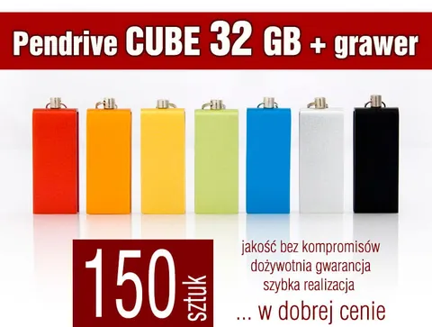 Pendrive CUBE 32GB z grawerem - pakiet 150 szt.