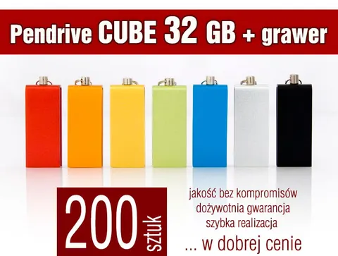 Pendrive CUBE 32GB z grawerem - pakiet 200 szt.