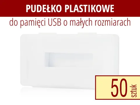 Pudełko plastikowe do pendriva CUBE - pakiet 50 szt.