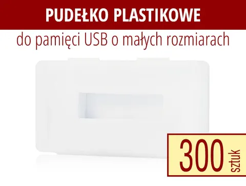 Pudełko plastikowe do pendriva CUBE - pakiet 300 szt.