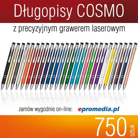 Długopisy COSMO z grawerem - pakiet 750 szt.
