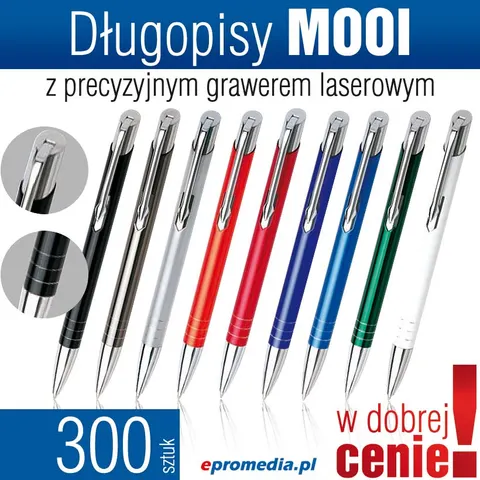 Długopisy MOOI z grawerem - pakiet 300 szt.