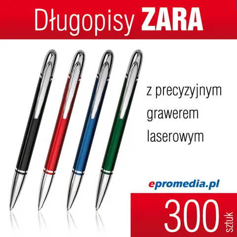 Długopisy ZARA z grawerem - pakiet 300 szt.
