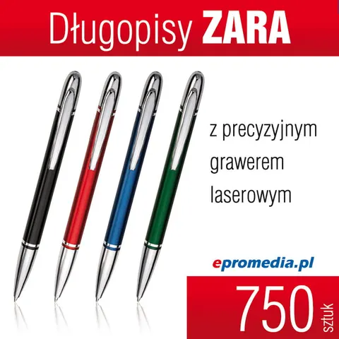 Długopisy ZARA z grawerem - pakiet 750 szt.