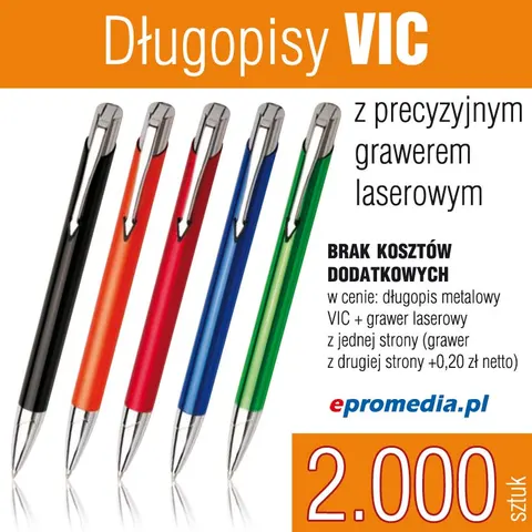 Długopisy VIC z grawerem - pakiet 2.000 szt.