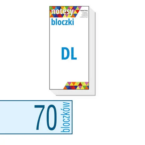 Notesy, bloczki reklamowe DL - 70 szt.