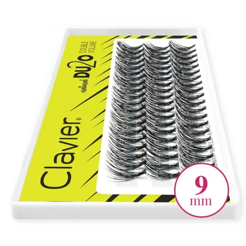 CLAVIER Kępki rzęs DU2O Double Volume, 9 mm