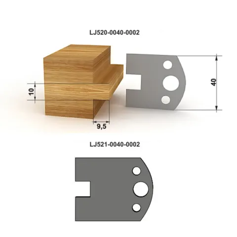 Globus Noże i ograniczniki 40 mm LJ520-0040-0002