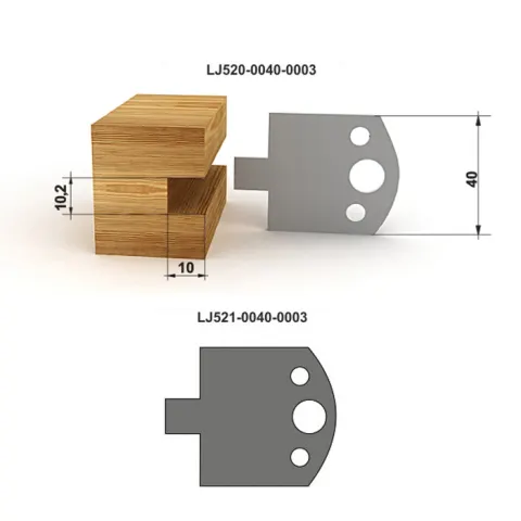 Globus Noże i ograniczniki 40 mm LJ520-0040-0003