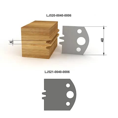 Globus Noże i ograniczniki 40 mm LJ520-0040-0006
