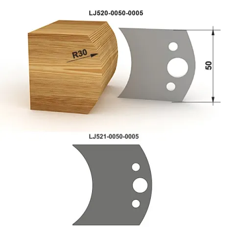 Globus Noże i ograniczniki 50 mm LJ521-0050-0005