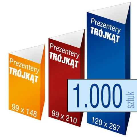 Prezenter TRÓJKĄTNY - pakiet 1.000 szt.
