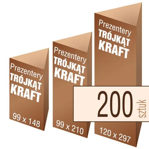 Prezenter TRÓJKĄTNY KRAFT - pakiet 200 szt.