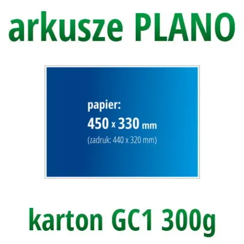 Arkusze PLANO - karton GC1 300g, format 450x330 mm