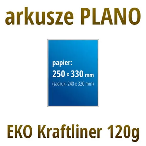 Arkusze PLANO - Kraftliner 120g, format 250x330 mm