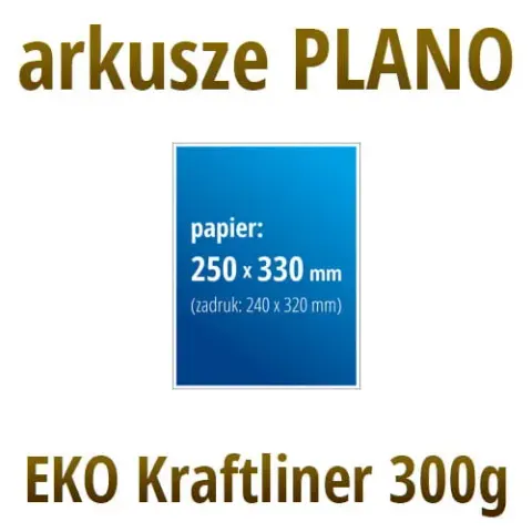 Arkusze PLANO - Kraftliner 300g, format 250x330 mm