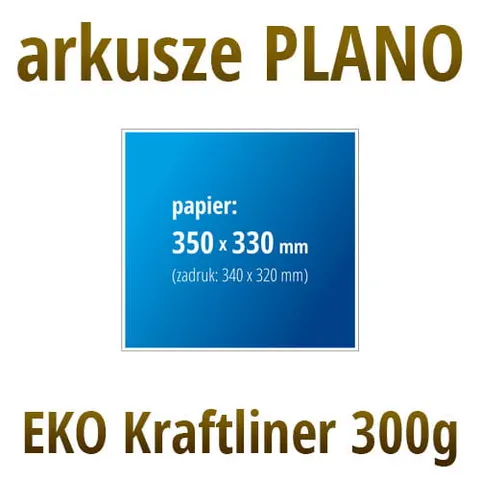 Arkusze PLANO - Kraftliner 300g, format 350x330 mm