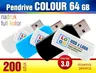 Pendrive COLOUR 3.0, 64 GB z nadrukiem - pakiet 200 szt.