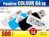 Pendrive COLOUR 3.0, 64 GB z nadrukiem - pakiet 500 szt.
