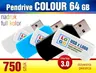 Pendrive COLOUR 3.0, 64 GB z nadrukiem - pakiet 750 szt.
