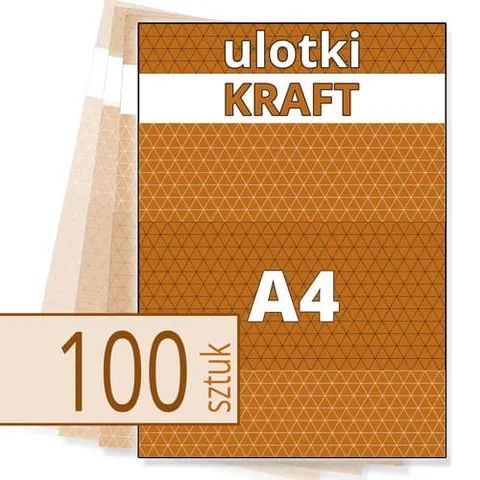 Ulotki brązowe EKO Kraftliner A4 - 100 szt.
