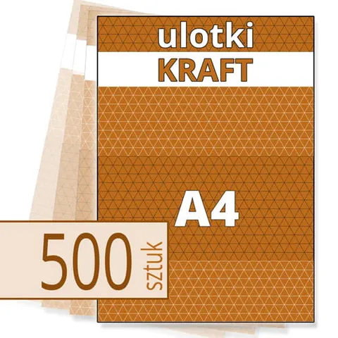 Ulotki brązowe EKO Kraftliner A4 - 500 szt.