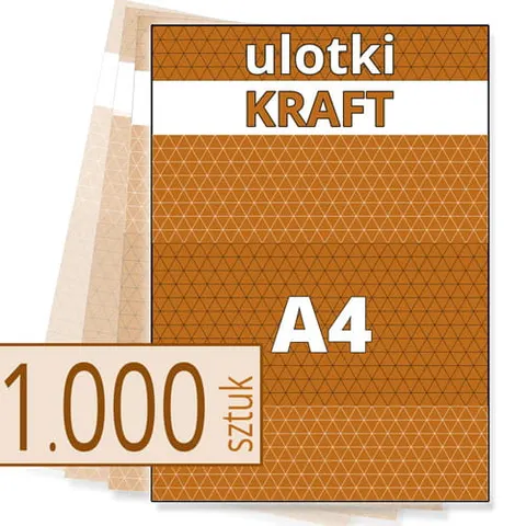 Ulotki brązowe EKO Kraftliner A4 - 1.000 szt.