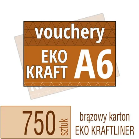 Voucher A6 Eko KRAFT - 750 szt.