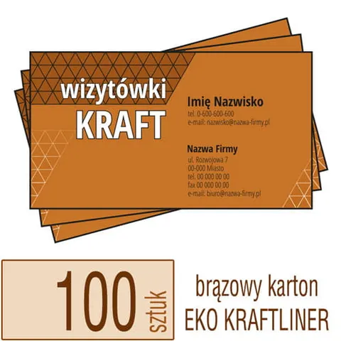 Wizytówki KRAFT - 100 szt.