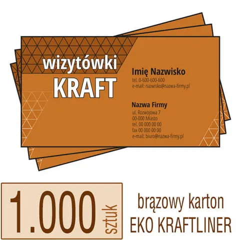 Wizytówki KRAFT - 1.000 szt.