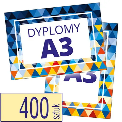 Dyplomy, certyfikaty A3 - 400 szt.
