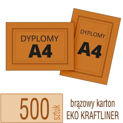 Dyplomy, certyfikaty A4 Eko KRAFT - 500 szt.