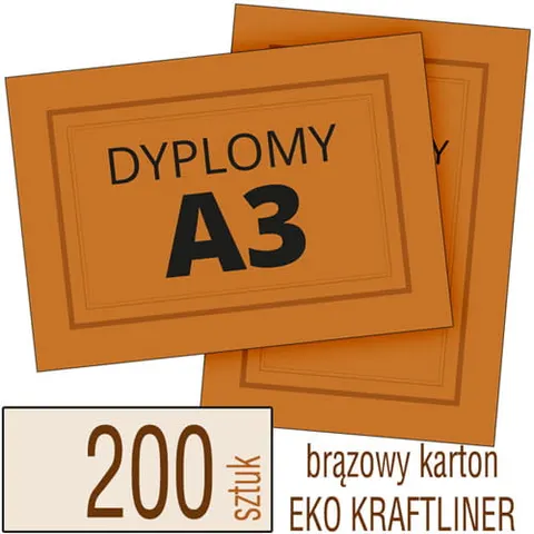 Dyplomy, certyfikaty A3 Eko KRAFT - 200 szt.