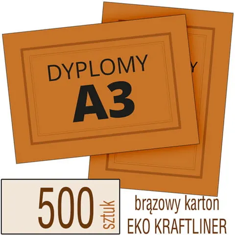 Dyplomy, certyfikaty A3 Eko KRAFT - 500 szt.