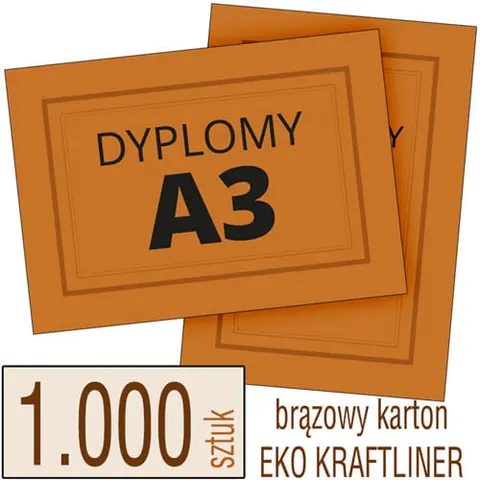 Dyplomy, certyfikaty A3 Eko KRAFT - 1.000 szt.