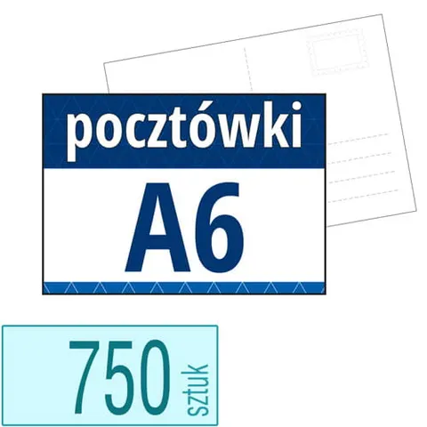 Pocztówki A6 - 750 szt.