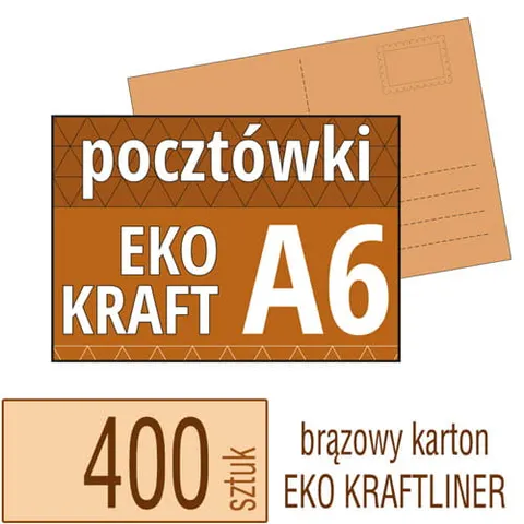 Pocztówki A6 Eko KRAFT - 400 szt.
