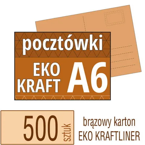 Pocztówki A6 Eko KRAFT - 500 szt.
