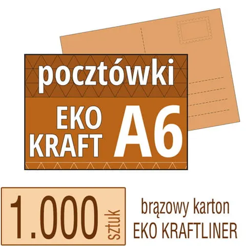 Pocztówki A6 Eko KRAFT - 1.000 szt.