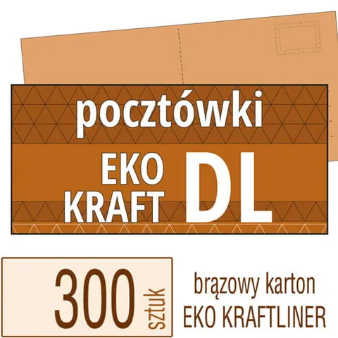 Pocztówki DL Eko Kraft - 300 szt.