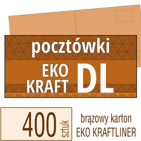 Pocztówki DL Eko Kraft - 400 szt.