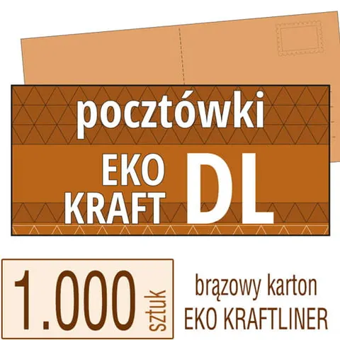 Pocztówki DL Eko Kraft - 1.000 szt.