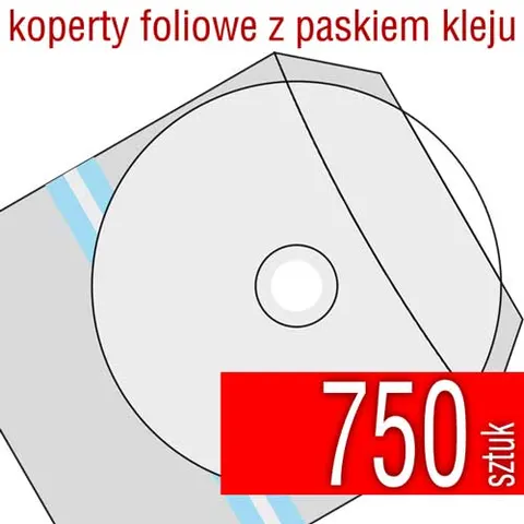 Koperta FOLIOWA + pasek kleju - pakiet 750 szt.