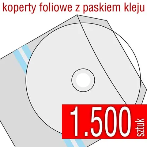 Koperta FOLIOWA + pasek kleju - pakiet 1.500 szt.