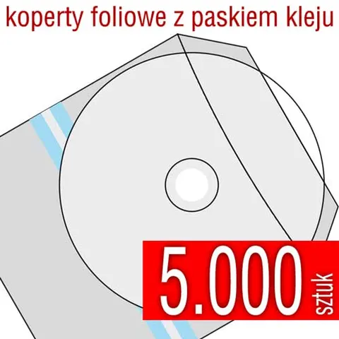 Koperta FOLIOWA + pasek kleju - pakiet 5.000 szt.