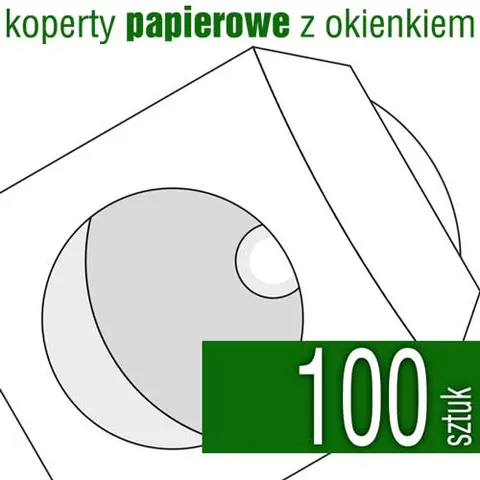 Koperta PAPIEROWA z okienkiem - pakiet 100 szt.